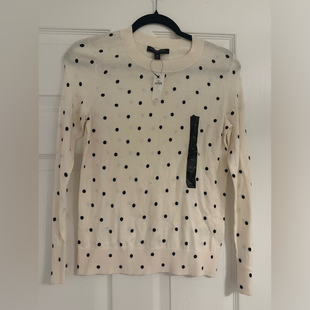 Banana Republic polka dot sweater, NWT size XS